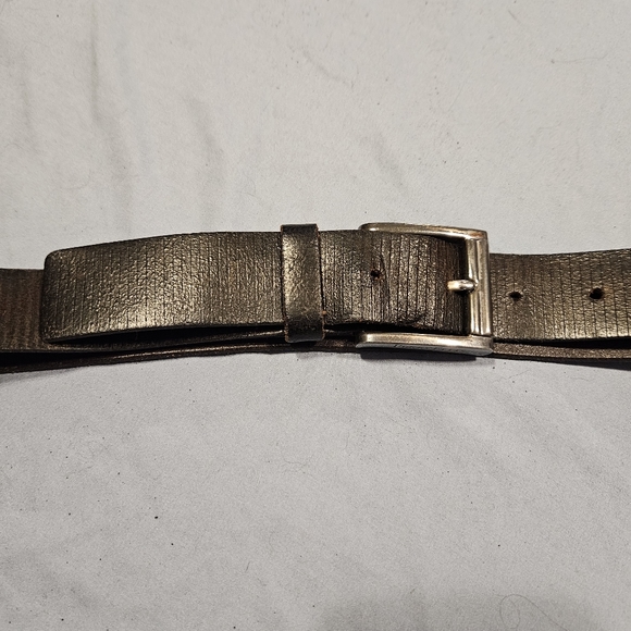 Perry Ellis men's dark brown leather belt - Picture 4 of 11